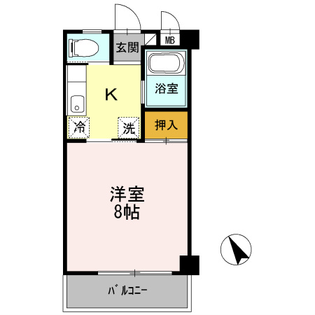 棒屋第2城北ハイツ 間取り図