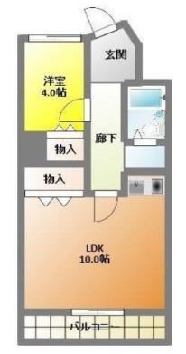 エバーグリーンプレイス 303号室 間取り