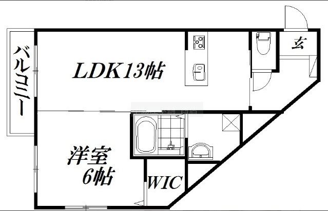 M's-One 401号室 間取り