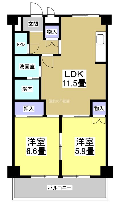 メゾンワシヅ 101号室 間取り