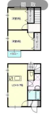 棒屋第八下池ハイツ 間取り図