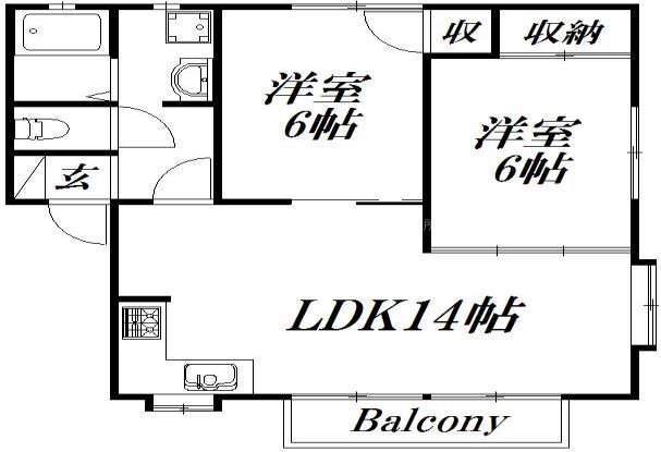 グリーンピアＢ 102号室 間取り