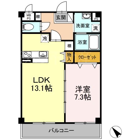 アベニュー初生 間取り図