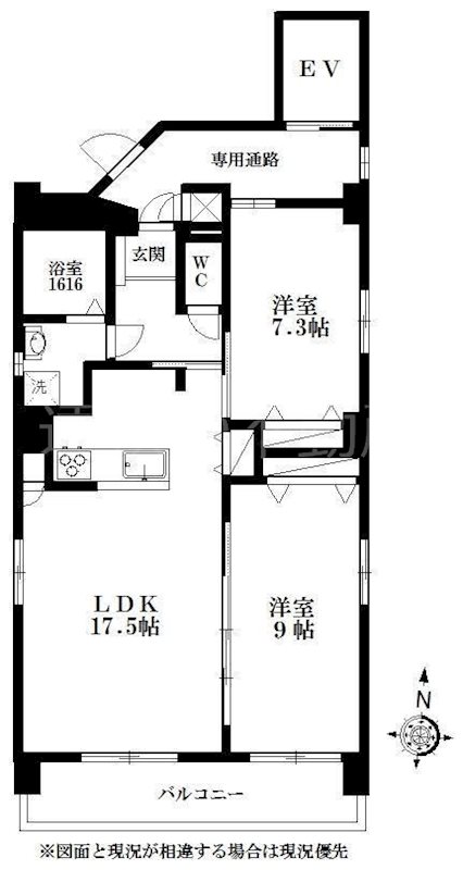 TKマンション元浜 間取り図