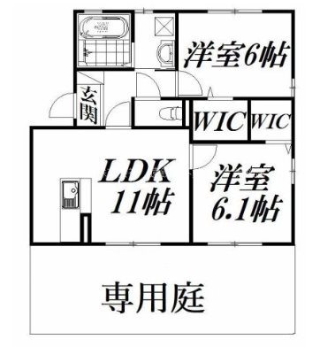 Ｃａｌｃｅ　ｕｎｏ 間取り図