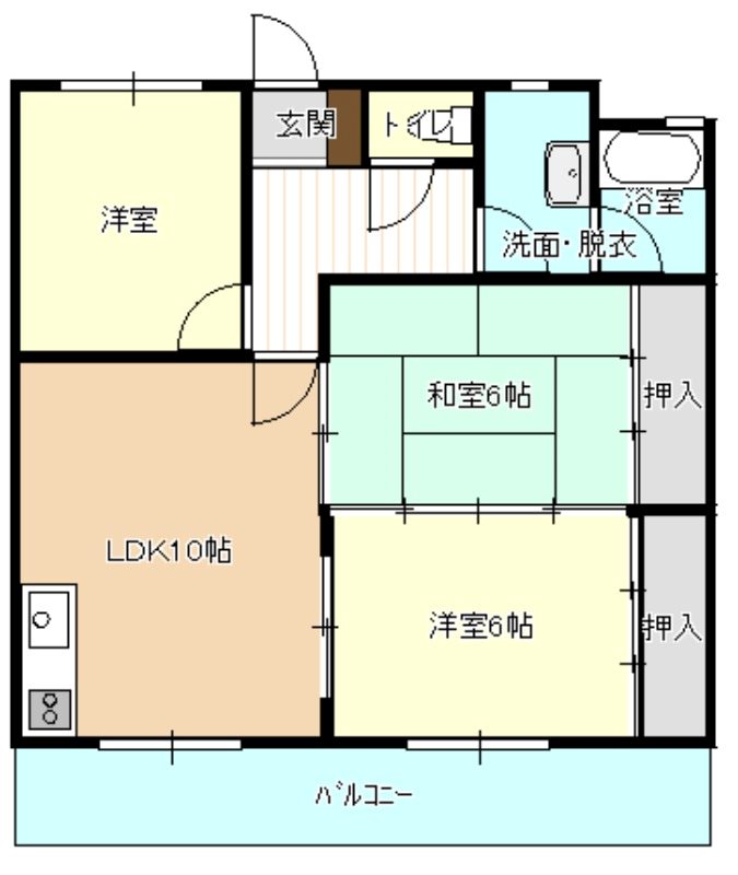 オークスひくま 間取り図