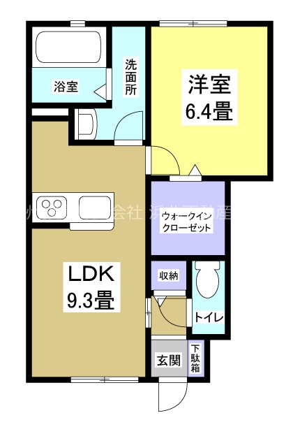 メゾンソレイユＢ 103号室 間取り