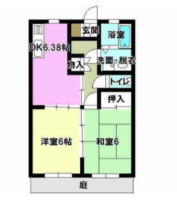 ファミール高丘 102号室 間取り