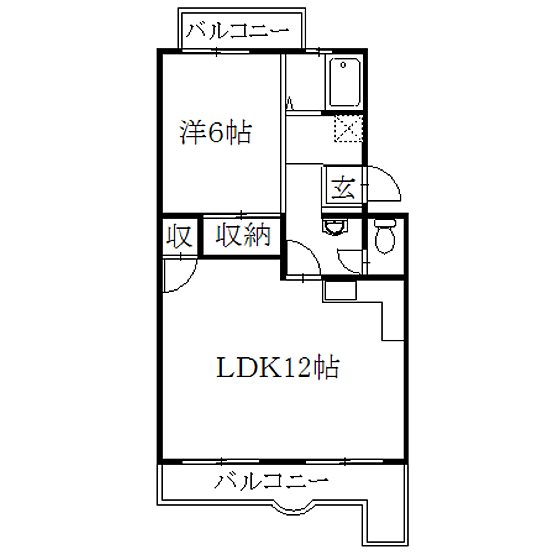 マイシャトー国府台 207号室 間取り