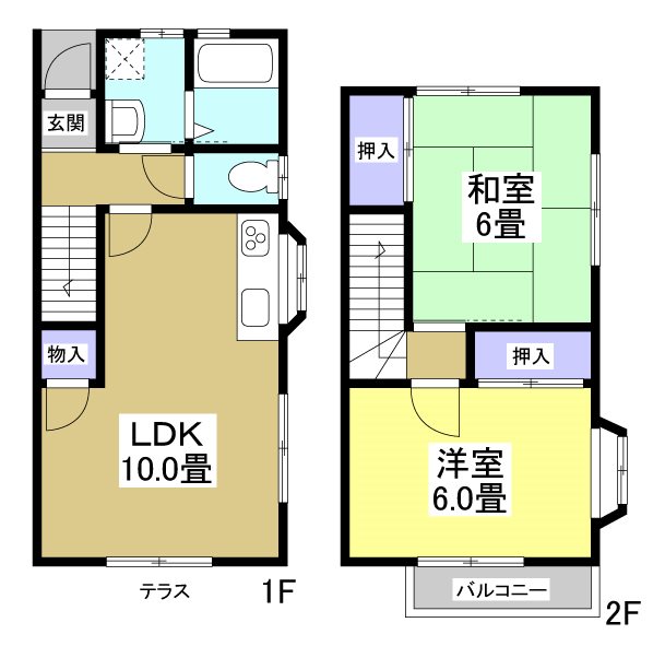 モデラート蜆塚 D号室 間取り