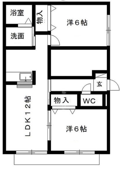 グランノーブルA 101号室 間取り