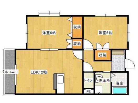 パストラルＳ  205号室 間取り