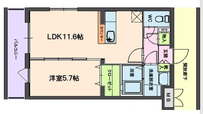 セラヴィー参番館 205号室 間取り