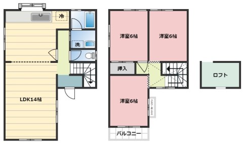 町塚様貸家 間取り図