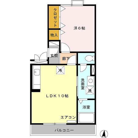 ヴィラ・ラフィーネ 203号室 間取り