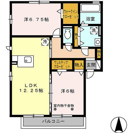 Ｇｅｏｒｇｉａｎ Ｈｏｕｓｅ 102号室 間取り