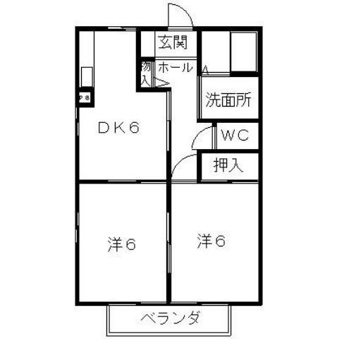 メゾン道 102号室 間取り