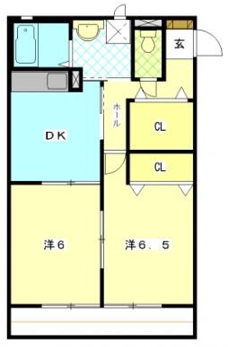 エスポワール 203号室 間取り