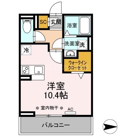 D-Hills相生 302号室 間取り