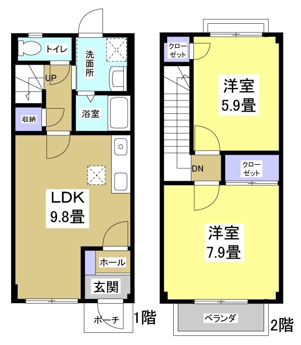 メゾン川井中町 間取り図