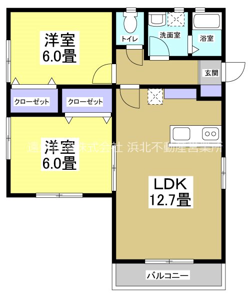 グランツⅡ 201号室 間取り