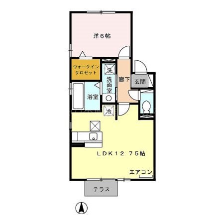 リベルラ 102号室 間取り