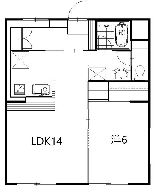 松下細島ライフ 303号室 間取り