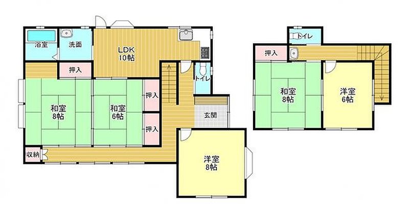 河合貸家 間取り図