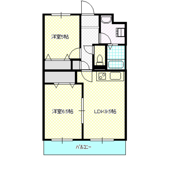 HR-Hills 201号室 間取り