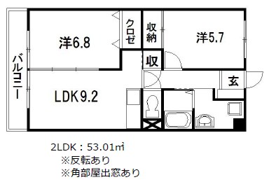 グランシャリオ 201号室 間取り