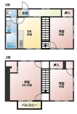 テラスハウス本多  東号室 間取り