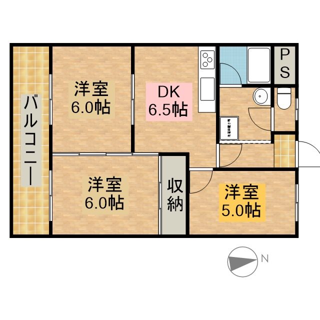 マンション第二ろくべい 間取り