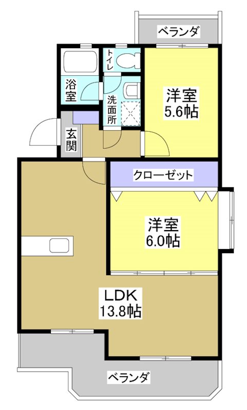マンションアカンサスⅠ 間取り図