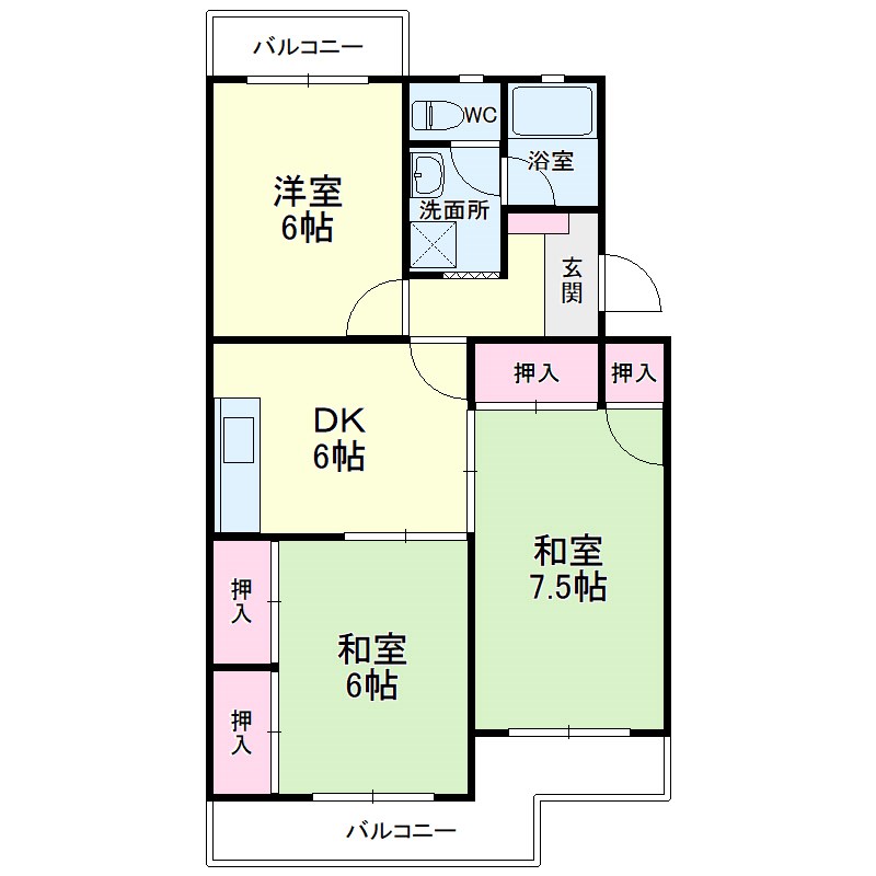 マンションラフィーネ 402号室 間取り