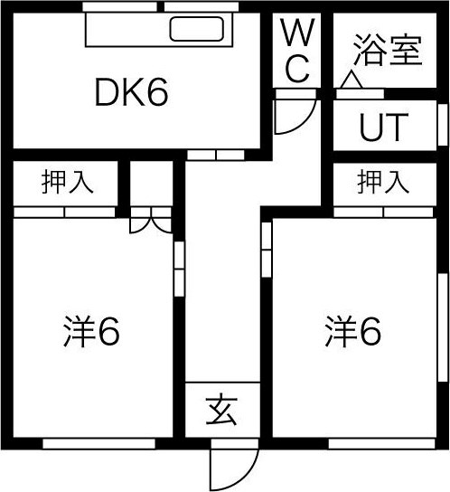 大原町平屋賃貸 間取り