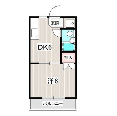 ロイヤルシングル 25号室 間取り
