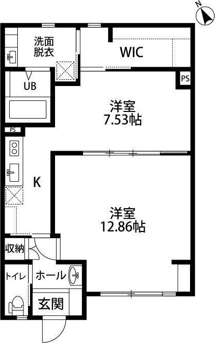 ル・リオン元浜 B号室 間取り