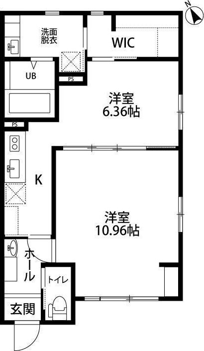 ル・リオン元浜 C号室 間取り
