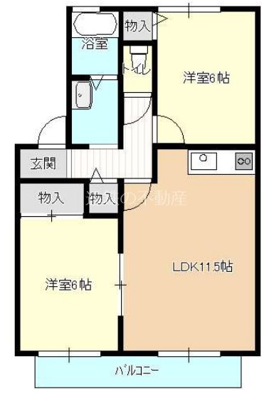 セジュール早出 102号室 間取り