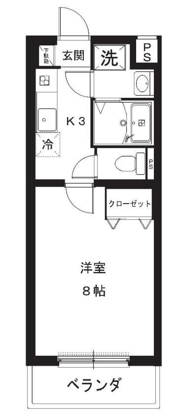 マンションアカンサスⅢ 205号室 間取り