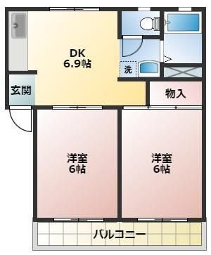 ハイコーポひろのA 間取り図