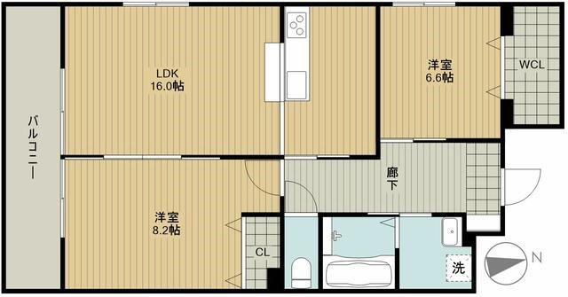 田畑ハイツルシアスⅢ 302号室 間取り