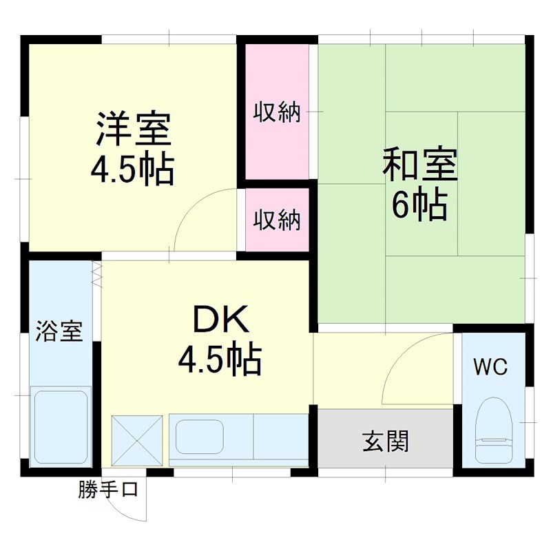 頭陀寺町貸家 間取り図