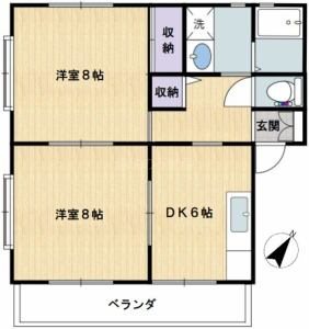 コーポホウクロ 205号室 間取り