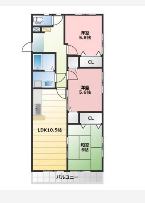 シンフォニー 203号室 間取り