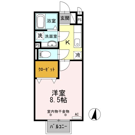 サニーコート丸領A 202号室 間取り