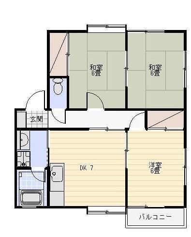 ハイツリップル 202号室 間取り