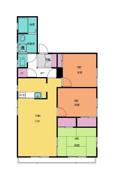 フレグランスたむかい 間取り図