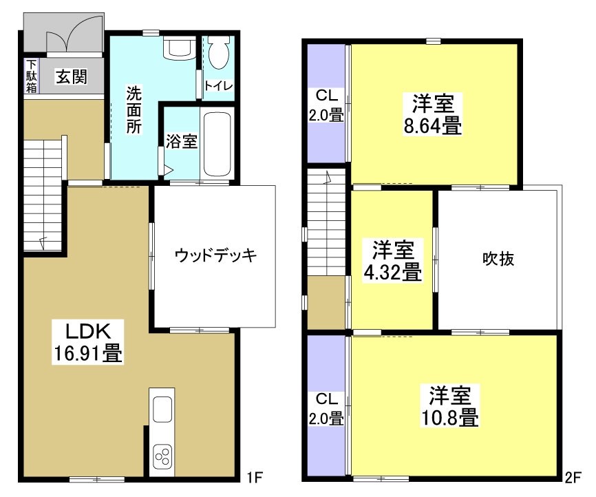 キャレブラン城之崎 B号室 間取り