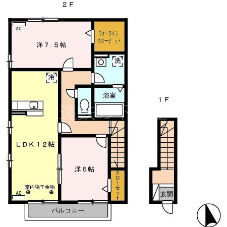 ルミエール２０　Ｃ 間取り図